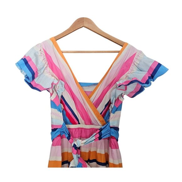 Women's - Anthropologie Plenty By Tracy Reese Rainbow Stripe Maxi Dress, Medium - Picture 9 of 11